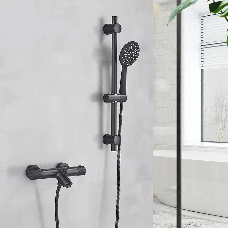 Mitigeur Bain Douche Thermostatique Noir luxueux