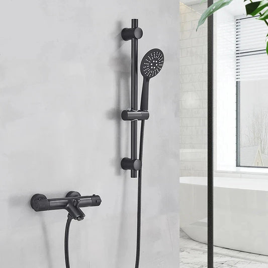 Mitigeur Bain Douche Thermostatique Noir luxueux