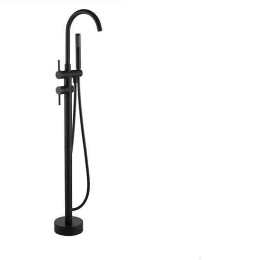 Mitigeur Cascade Noir pour Baignoire Ilot design