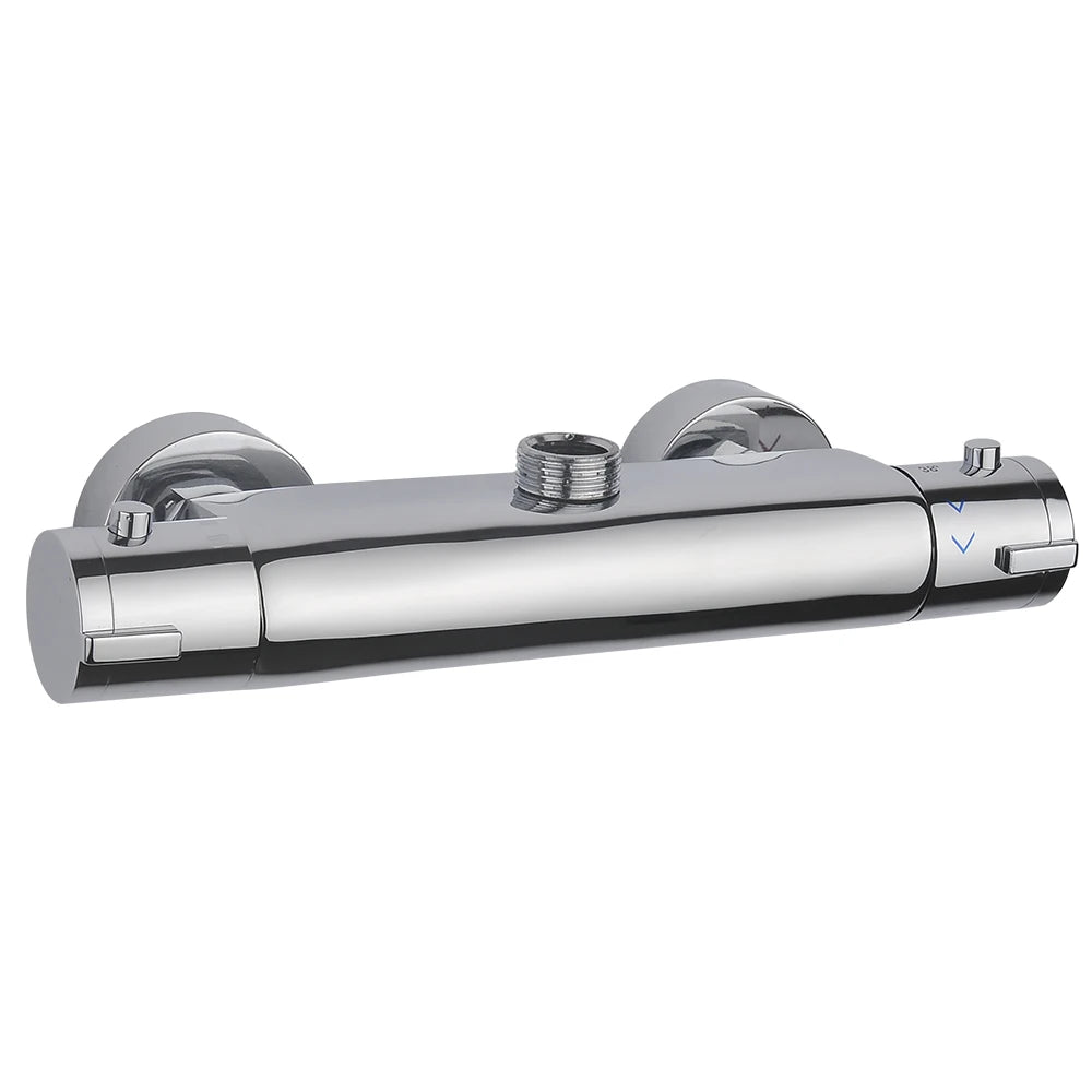 Mitigeur De Douche Thermostatique Ronde Entraxe 170 mm fond blanc