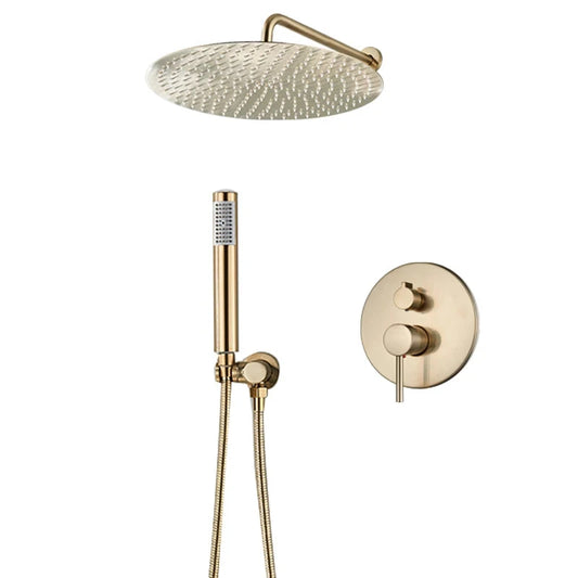 Mitigeur Douche A l'Italienne Pommeau Rond 40 cm fond blanc 