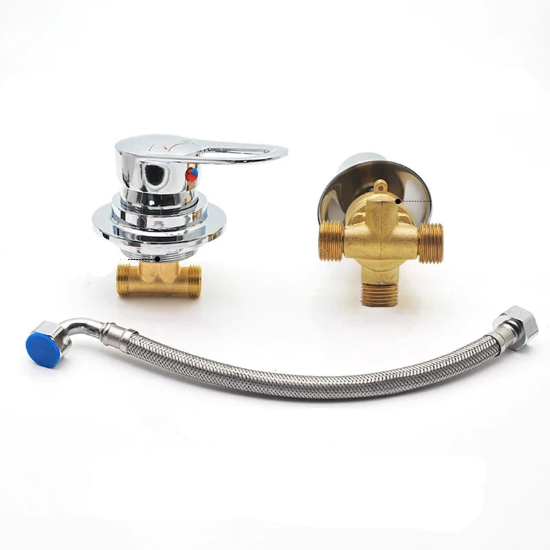 Mitigeur Pour Cabine De Douche 2 voies fond blanc 