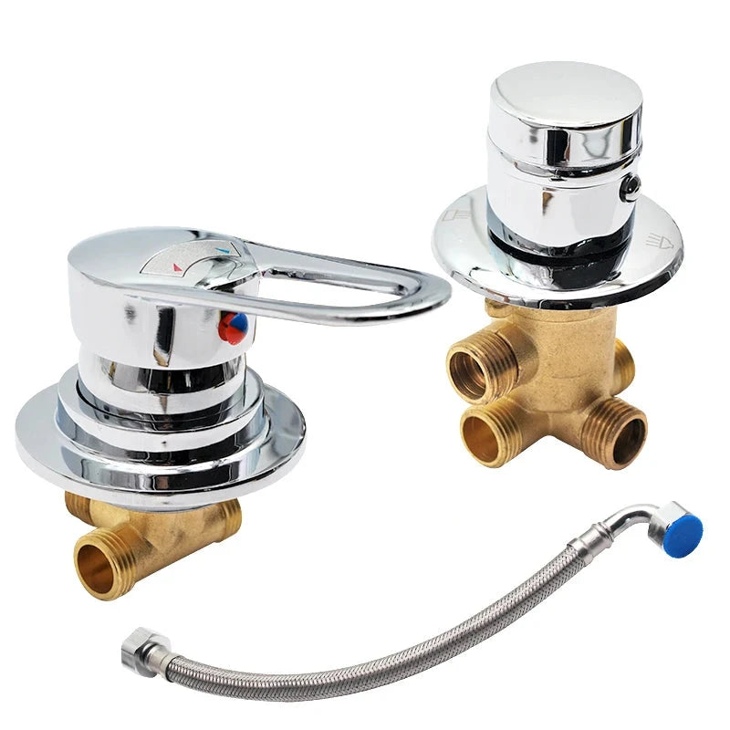 Mitigeur Pour Cabine De Douche 2 voies fond blanc 2