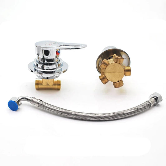 Mitigeur Pour Cabine De Douche 5 voies fond blanc