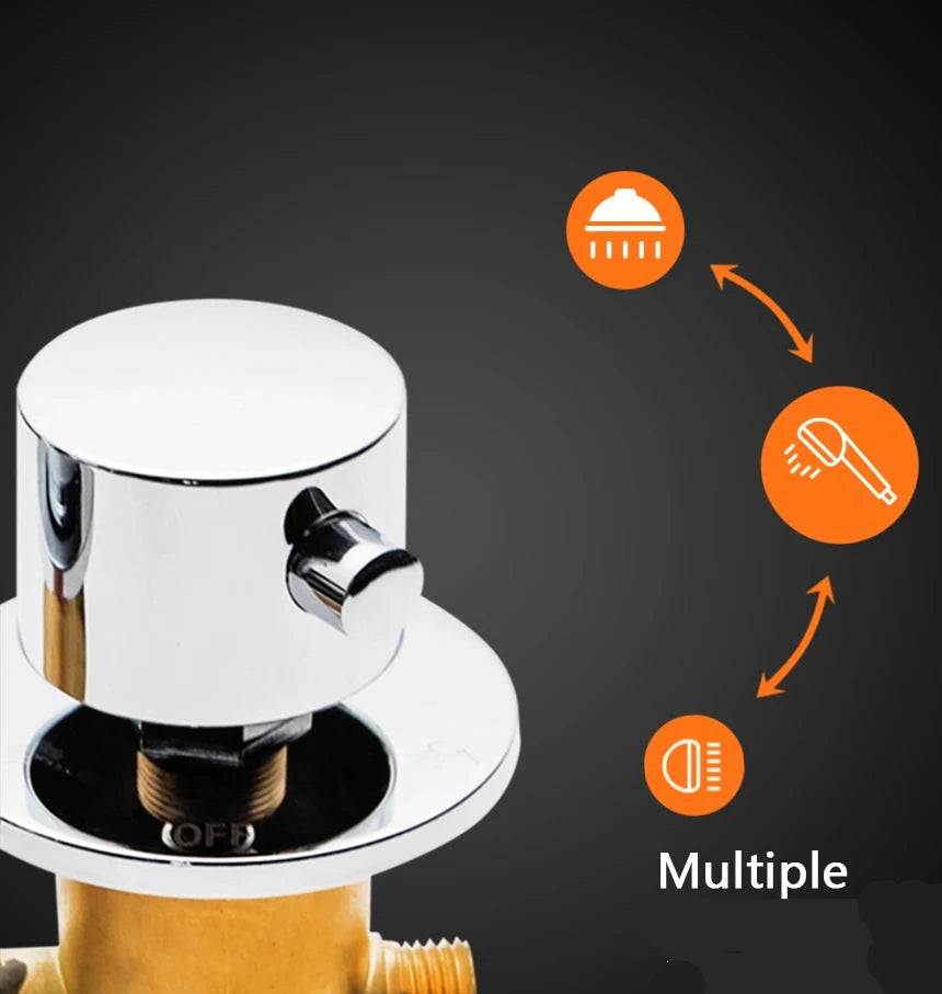 Mitigeur Thermostatique 4 voies Pour Cabine de Douche 14,5 cm sources différentes