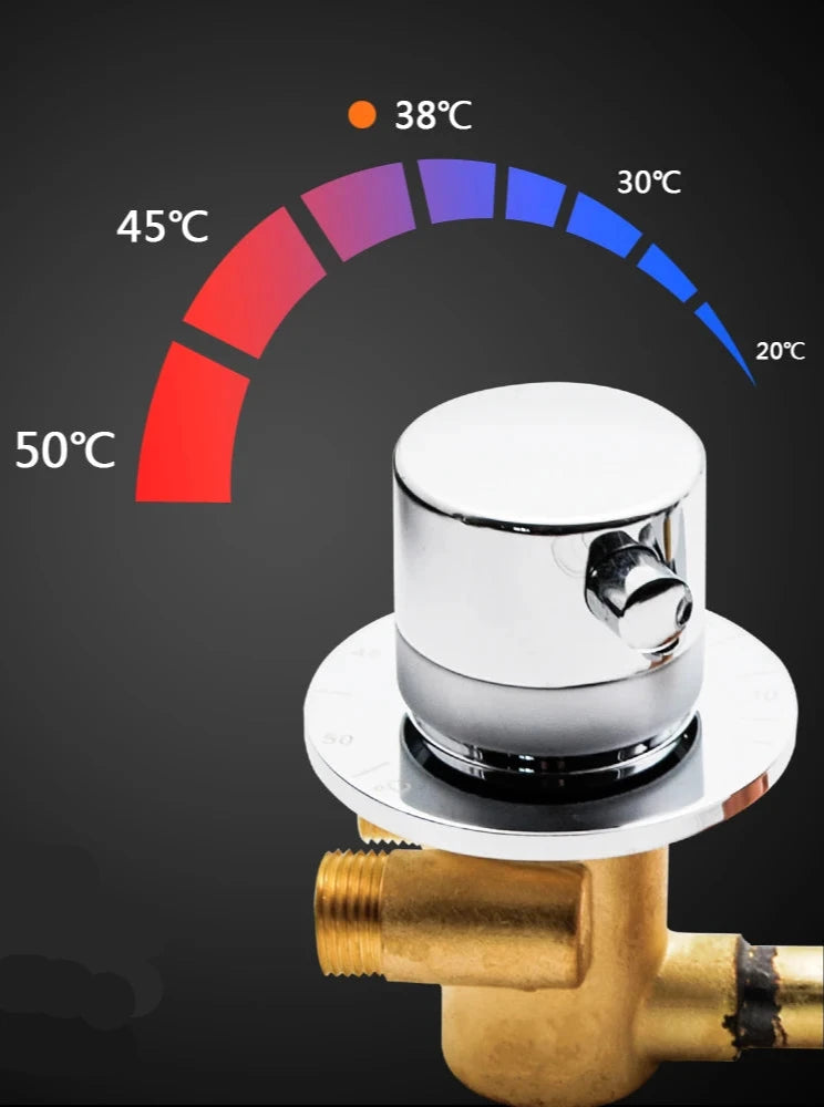 Mitigeur Thermostatique pour Cabine De Douche 2 Fonctions 14,5 cm thermostat adaptable