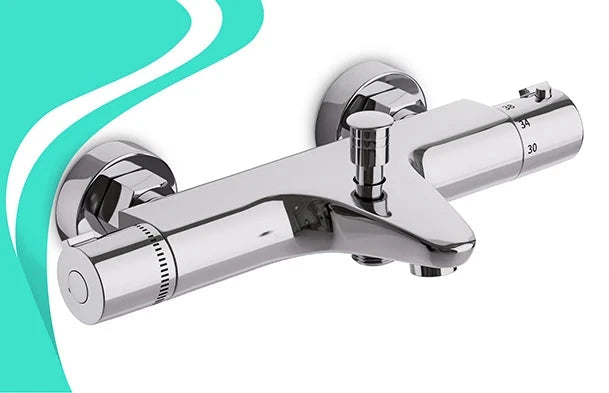 Mitigeur de Baignoire Thermostatique avec Fixations Verticales intemporelle