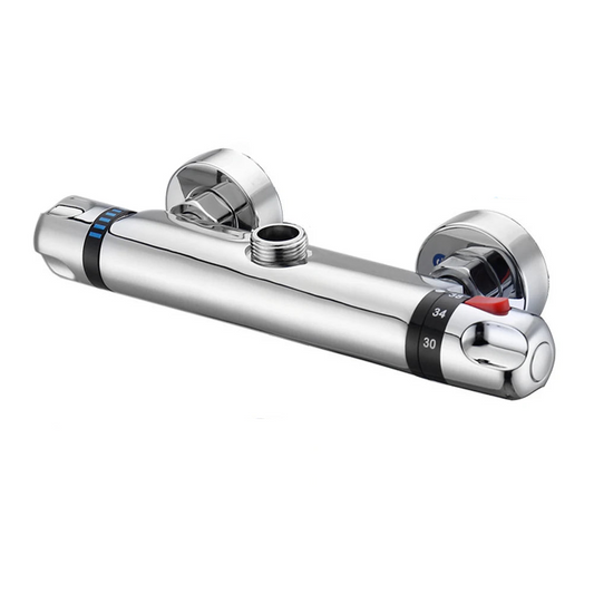 Mitigeur de douche thermostatique 150mm fond blanc