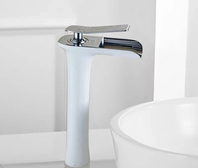 Mitigeur de Lavabo Cascade Blanc design