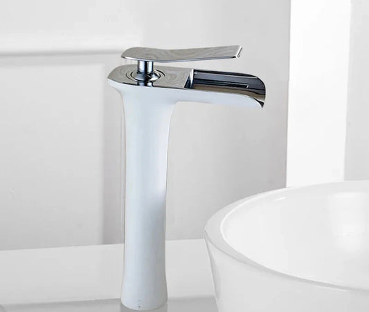 Mitigeur de Lavabo Cascade Blanc design