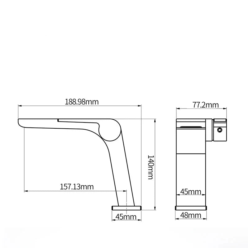 Mitigeur pour Lavabo Mat dimension