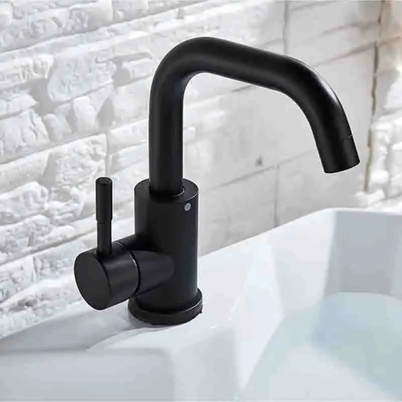 Mitigeur pour Lavabo Monotrou Noir élégant