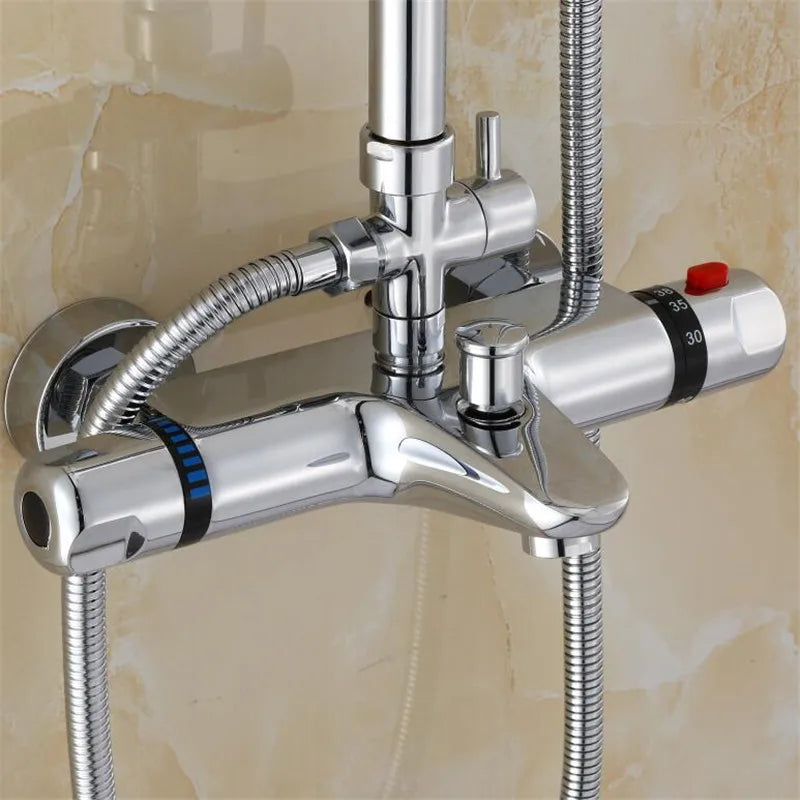 Robinet Mitigeur Baignoire pour Colonne de Douche élégant chrome