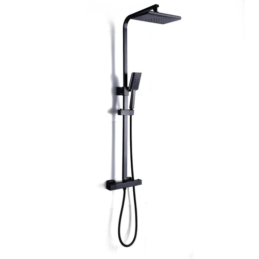 Colonne De Douche Avec Mitigeur Thermostatique Noir - Votre Mitigeur - 